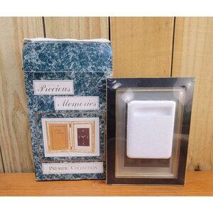 Vintage Precious Memories Folding Desk Clock and Photo Frame